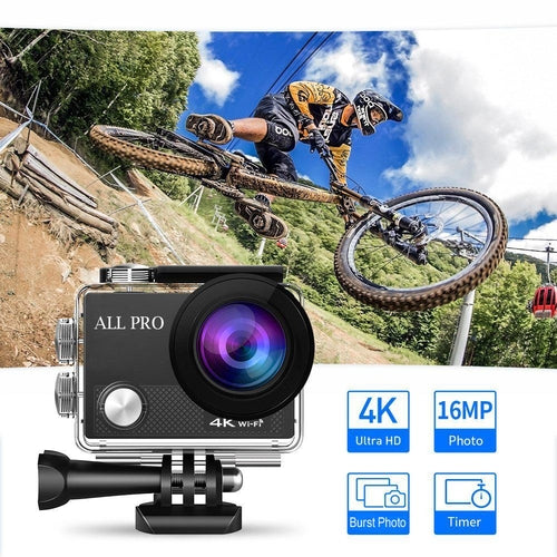 4K Ultra HD Waterproof Action Camera with WiFi & Remote